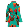 Pattern Print Thankgiving Turkey Women Long Robe-grizzshop