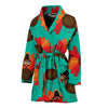 Pattern Print Thankgiving Turkey Women Long Robe-grizzshop