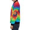 Pattern Print Tie Dye Men's Bomber Jacket-grizzshop