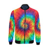 Pattern Print Tie Dye Men's Bomber Jacket-grizzshop