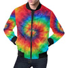 Pattern Print Tie Dye Men's Bomber Jacket-grizzshop