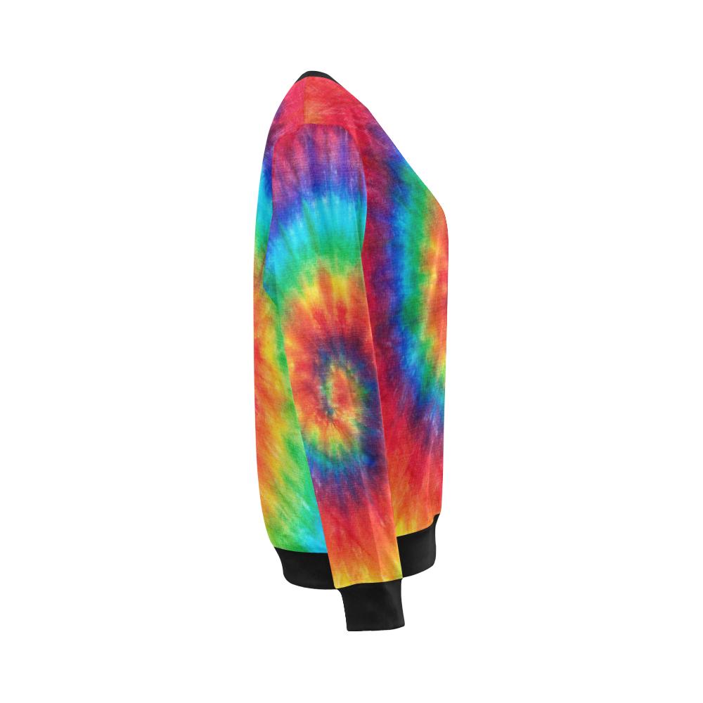 Pattern Print Tie Dye Women Crewneck Sweatshirt-grizzshop