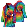 Pattern Print Tie Dye Women Long Robe-grizzshop