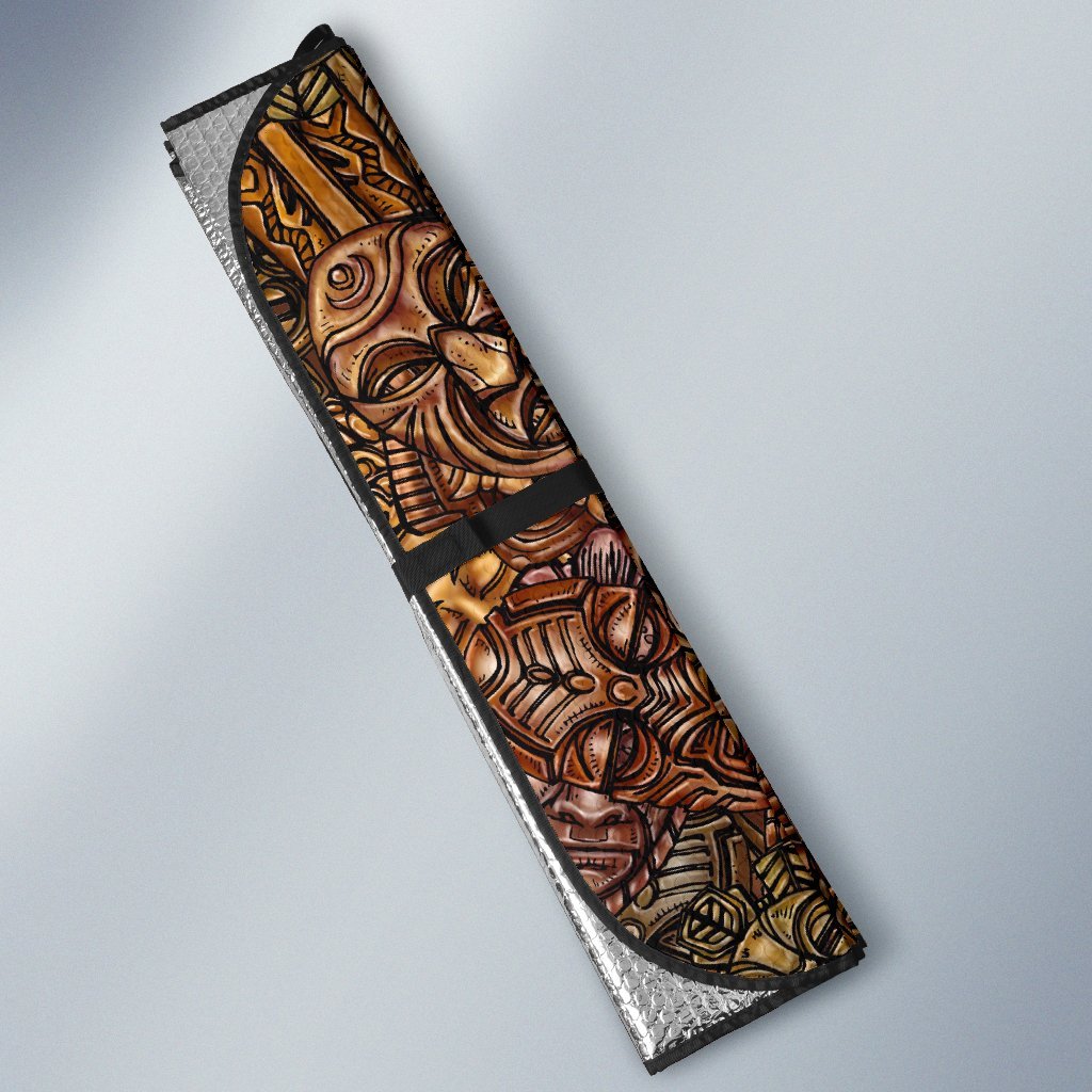 Pattern Print Totem Car Sun Shade-grizzshop