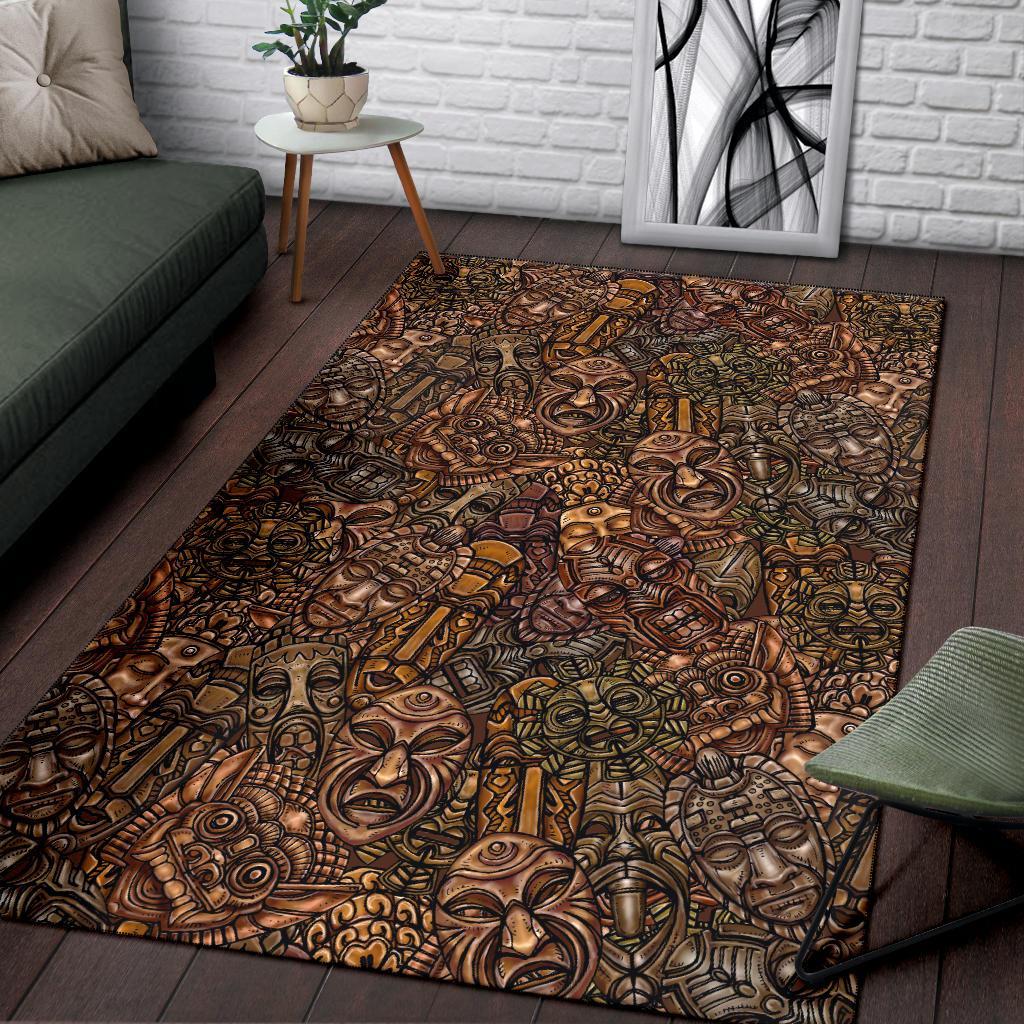 Pattern Print Totem Floor Mat-grizzshop