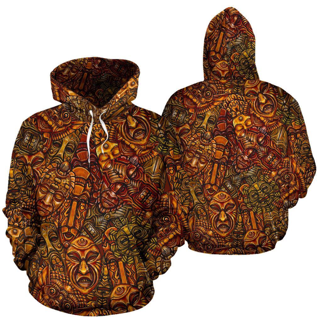 Pattern Print Totem Men Women Pullover Hoodie-grizzshop