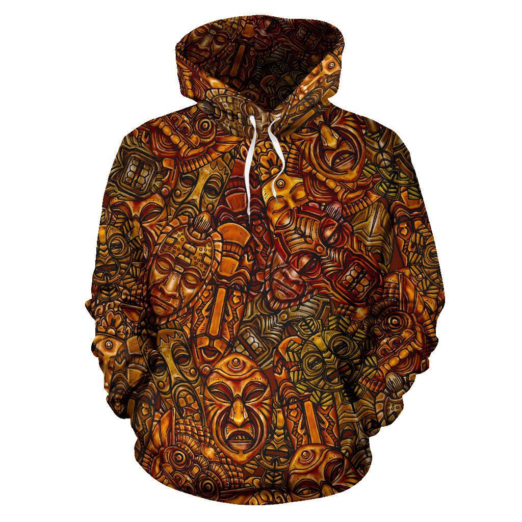 Pattern Print Totem Men Women Pullover Hoodie-grizzshop