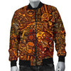 Pattern Print Totem Men's Bomber Jacket-grizzshop