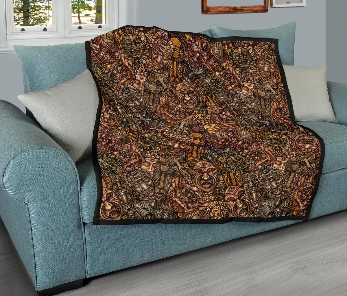 Pattern Print Totem Quilt-grizzshop