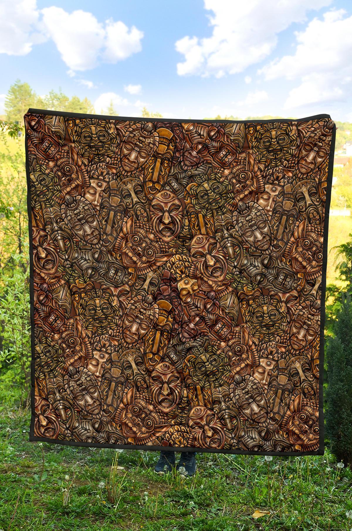 Pattern Print Totem Quilt-grizzshop