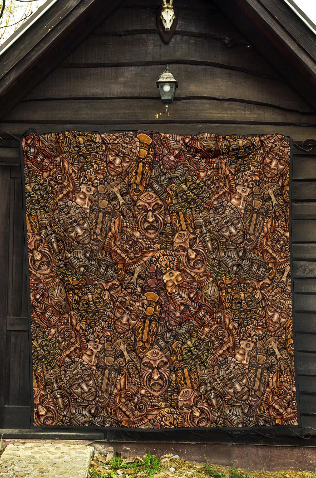 Pattern Print Totem Quilt-grizzshop