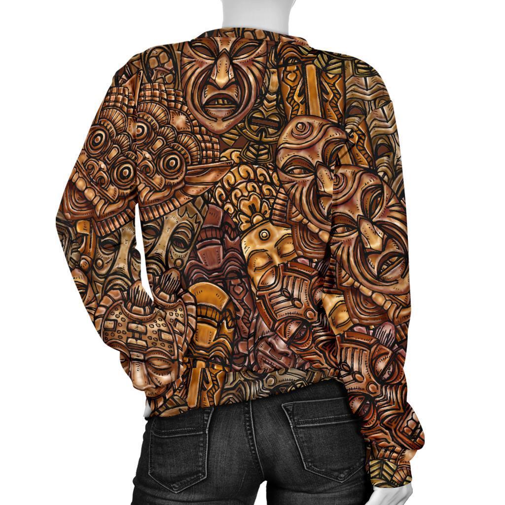 Pattern Print Totem Women's Sweatshirt-grizzshop