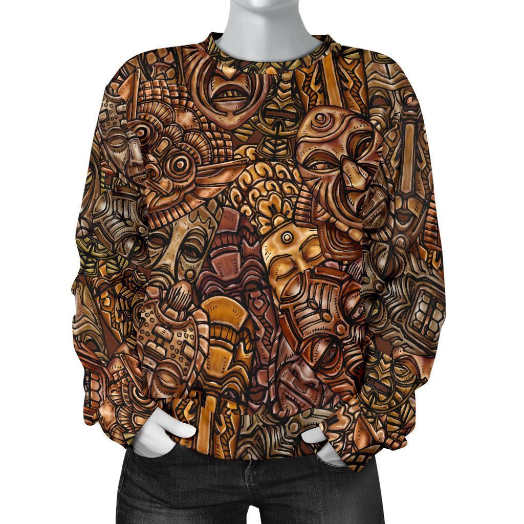 Pattern Print Totem Women's Sweatshirt-grizzshop