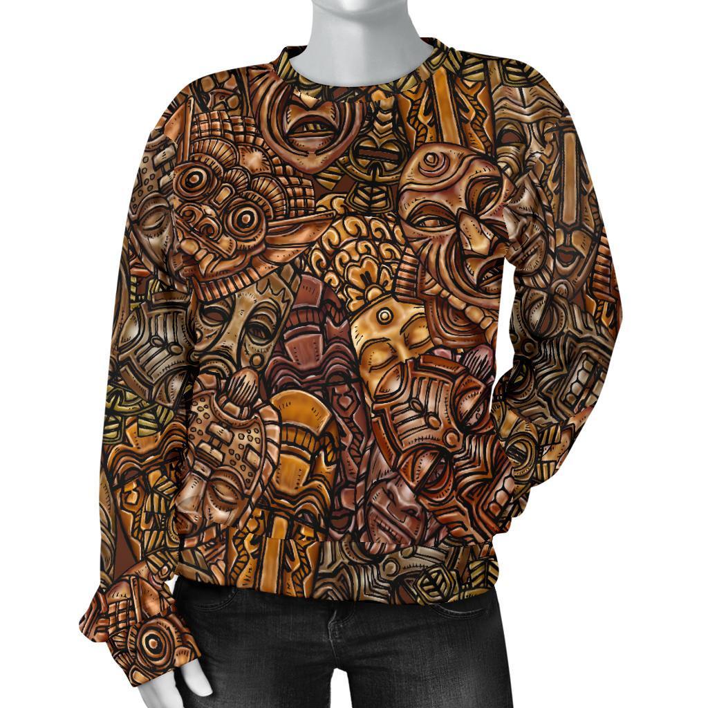 Pattern Print Totem Women's Sweatshirt-grizzshop