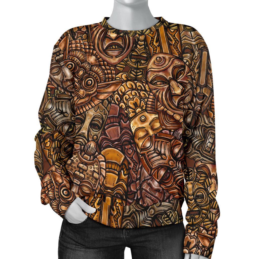 Pattern Print Totem Women's Sweatshirt-grizzshop