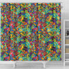 Pattern Print Trippy Bathroom Shower Curtain-grizzshop