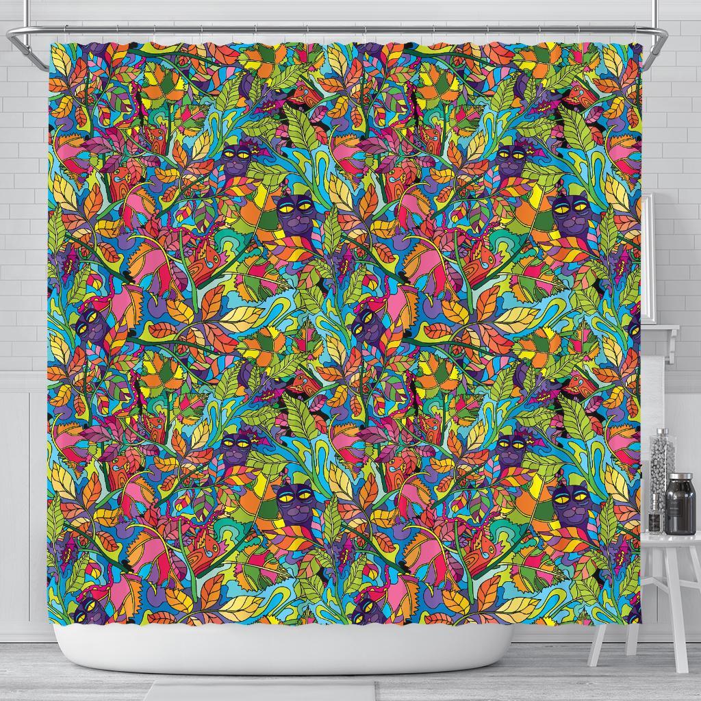 Pattern Print Trippy Bathroom Shower Curtain-grizzshop