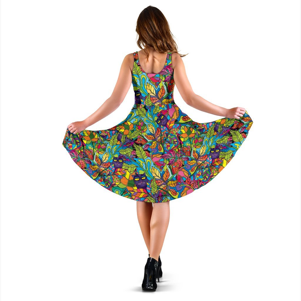 Pattern Print Trippy Dress-grizzshop