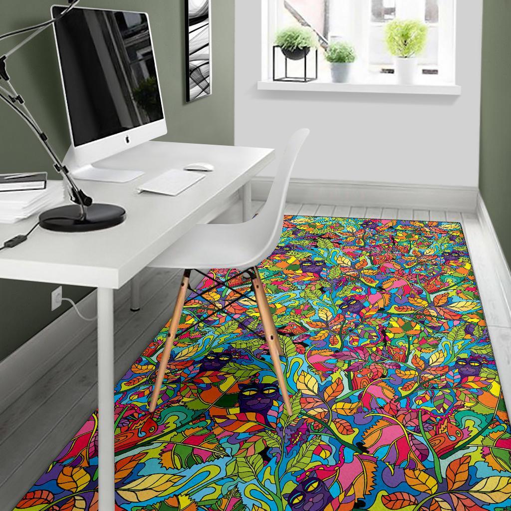 Pattern Print Trippy Floor Mat-grizzshop