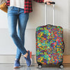 Pattern Print Trippy Luggage Cover Protector-grizzshop