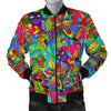 Pattern Print Trippy Men's Bomber Jacket-grizzshop