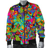 Pattern Print Trippy Men's Bomber Jacket-grizzshop