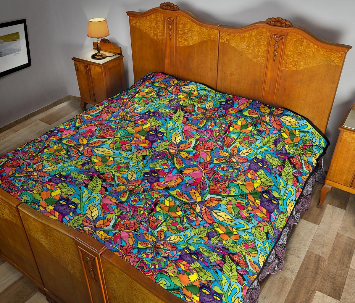 Pattern Print Trippy Quilt-grizzshop