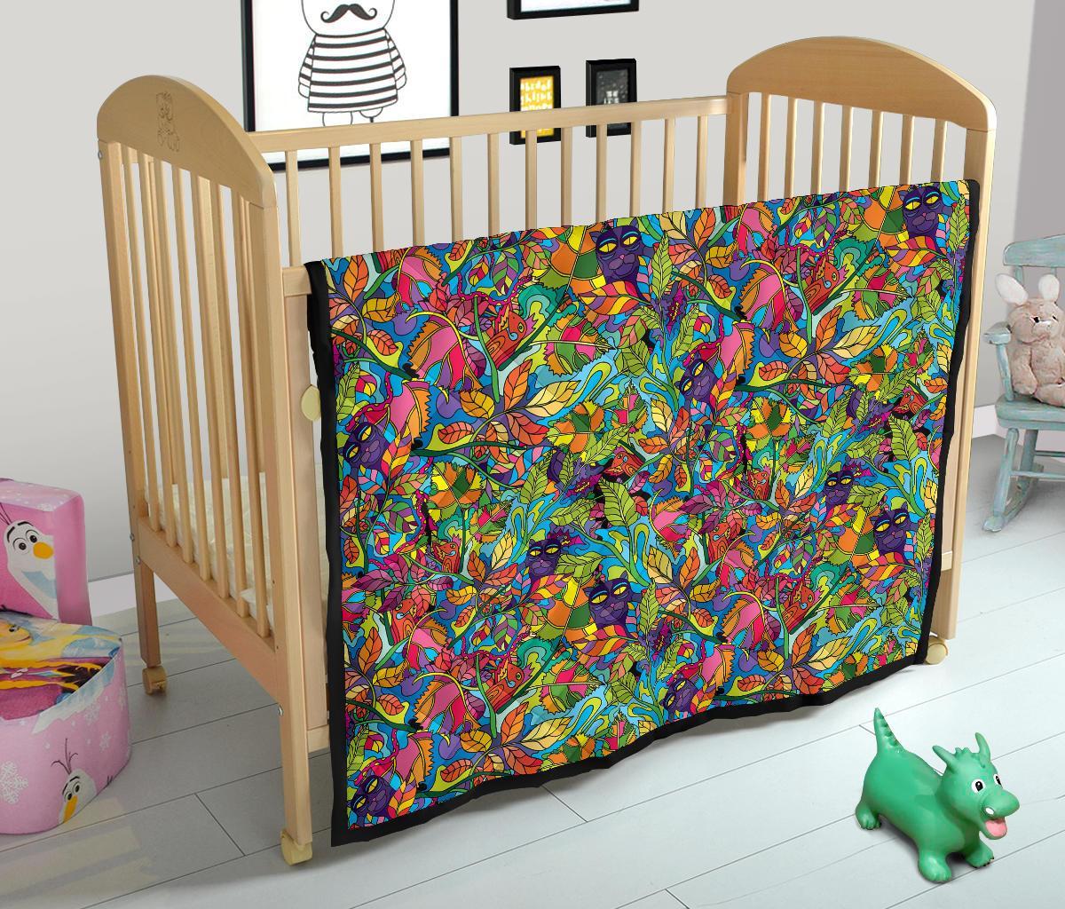 Pattern Print Trippy Quilt-grizzshop