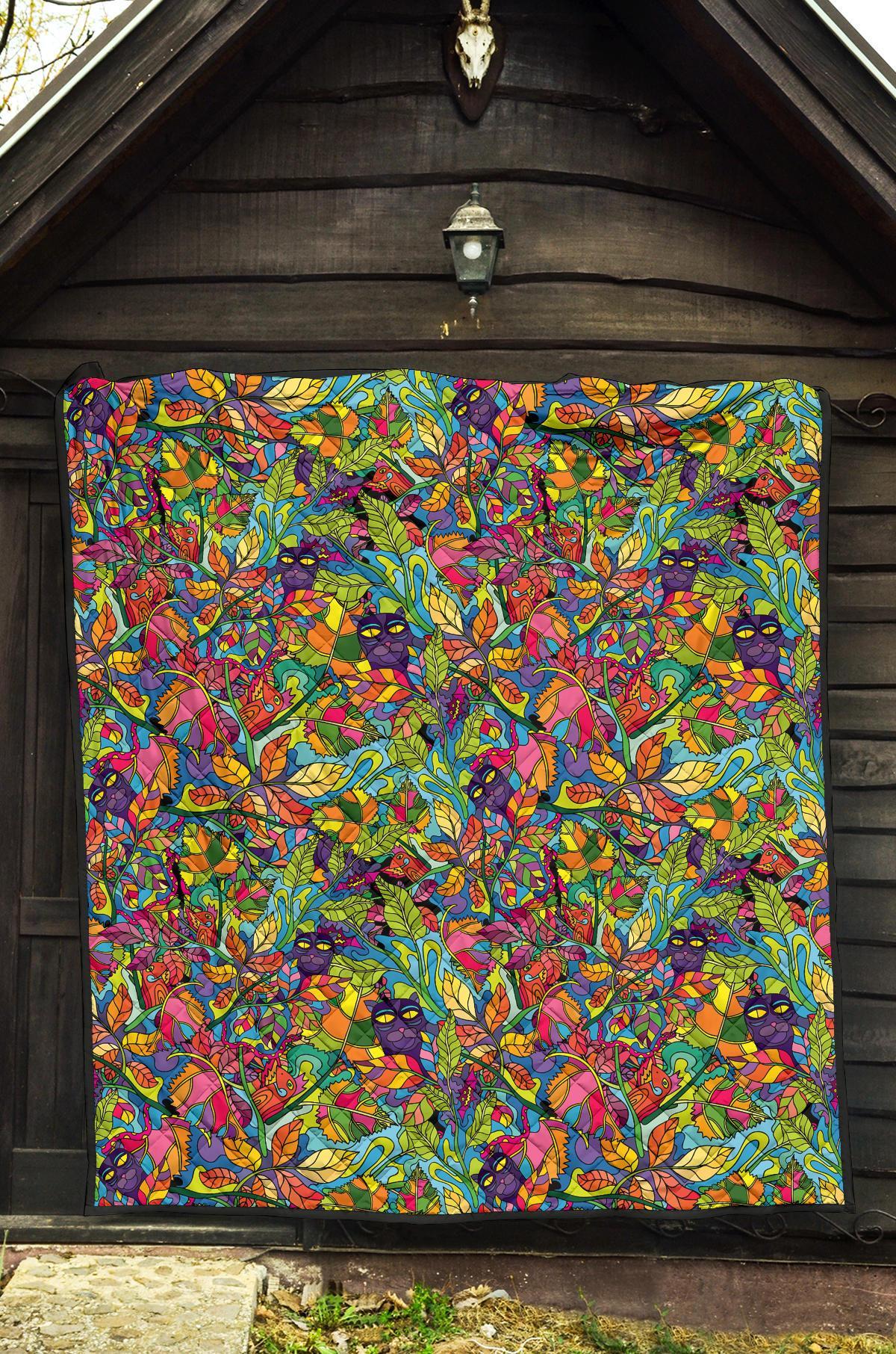 Pattern Print Trippy Quilt-grizzshop