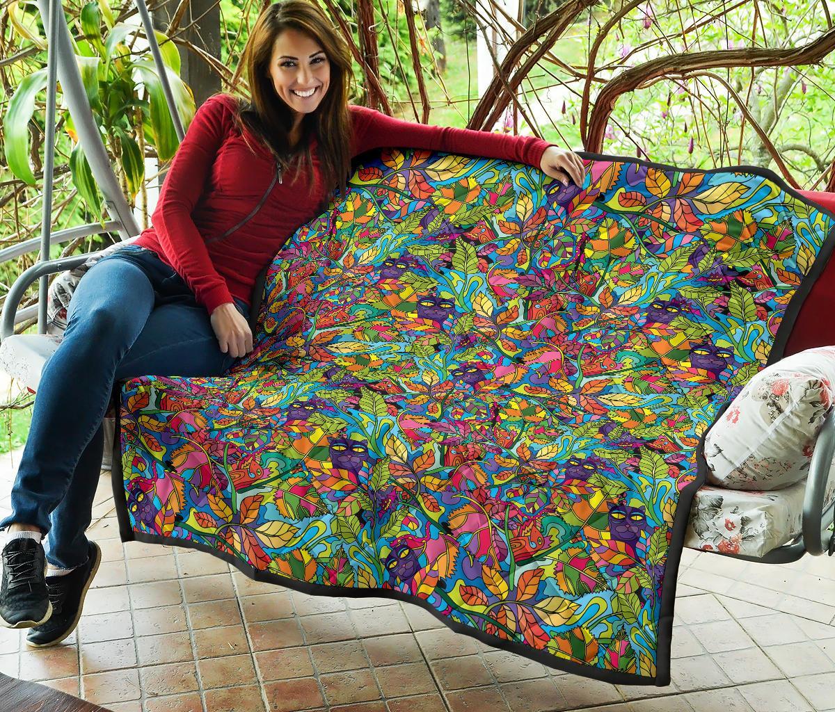 Pattern Print Trippy Quilt-grizzshop