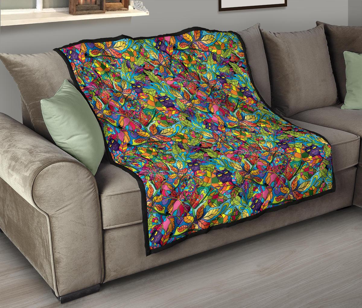 Pattern Print Trippy Quilt-grizzshop