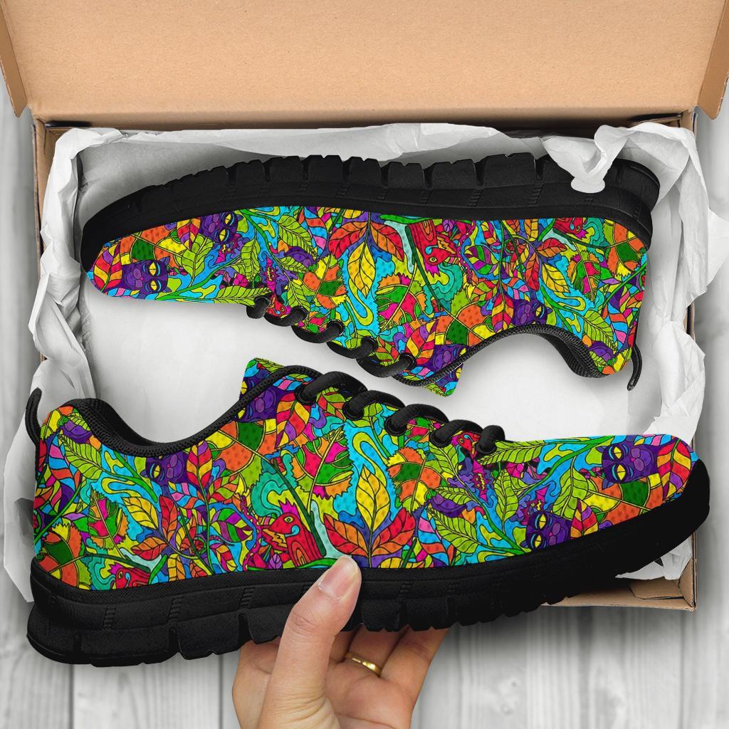 Pattern Print Trippy Sneaker Shoes For Men Women-grizzshop