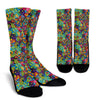 Pattern Print Trippy Unisex Crew Socks-grizzshop