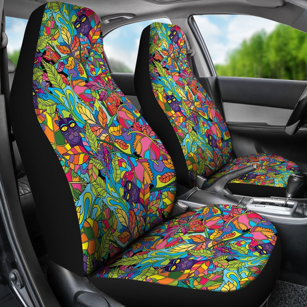 Pattern Print Trippy Universal Fit Car Seat Covers-grizzshop