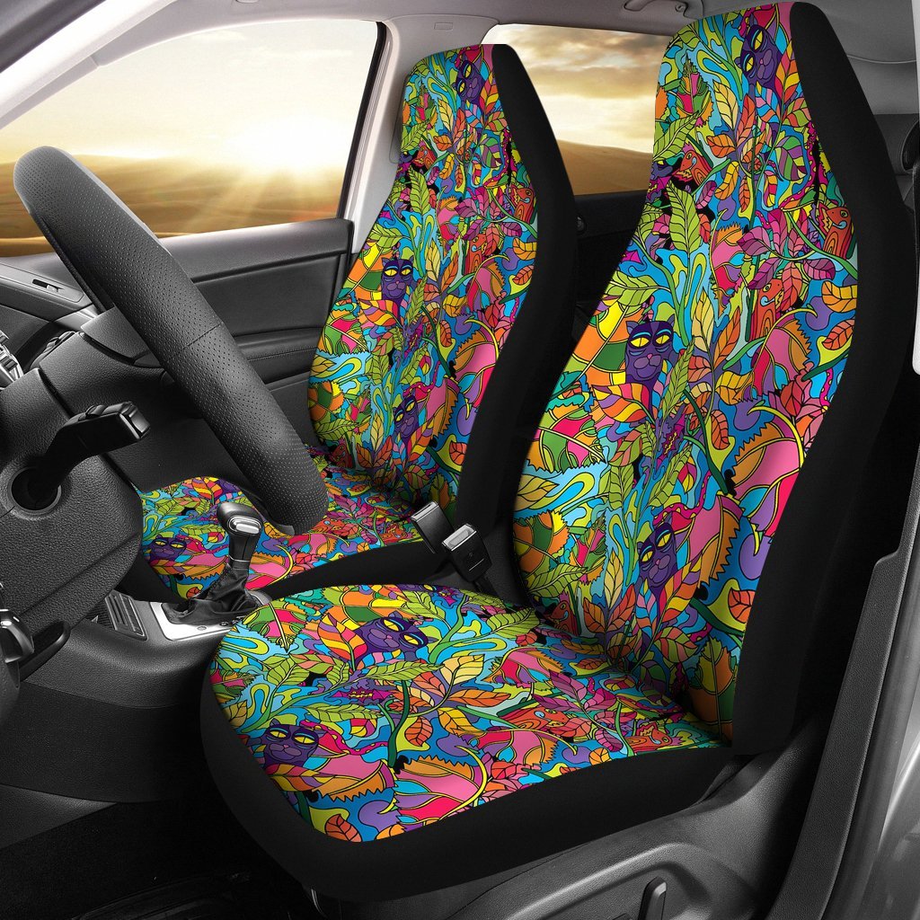 Pattern Print Trippy Universal Fit Car Seat Covers-grizzshop