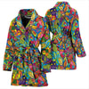 Pattern Print Trippy Women Long Robe-grizzshop