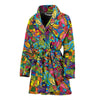 Pattern Print Trippy Women Long Robe-grizzshop