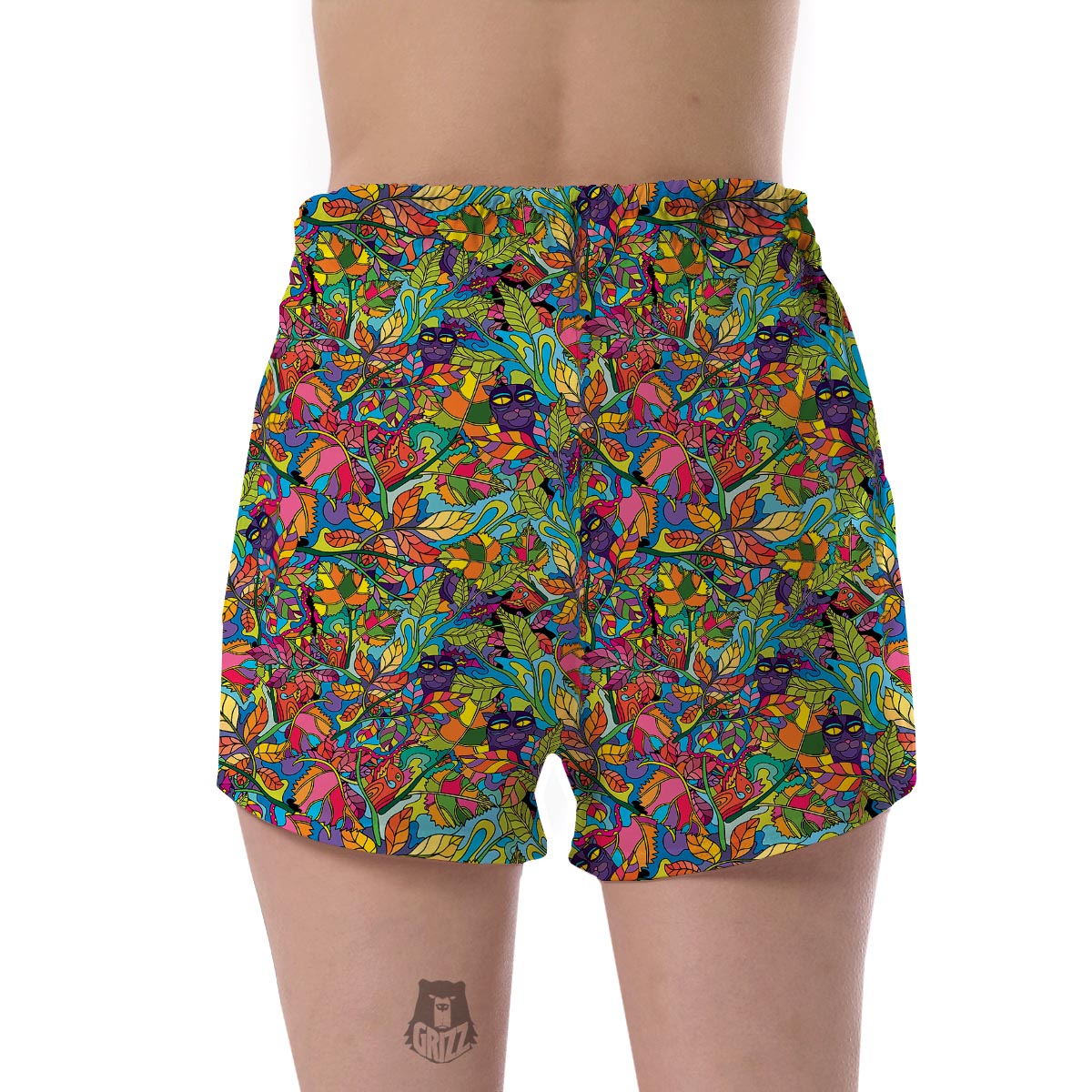 Pattern Print Trippy Women's Shorts-grizzshop