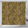 Pattern Print Trumpet Bathroom Shower Curtain-grizzshop