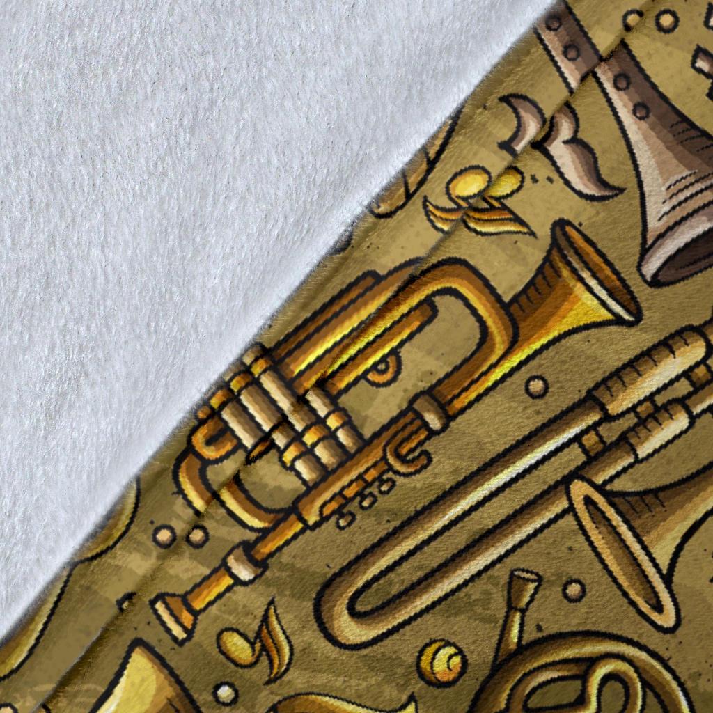 Pattern Print Trumpet Blanket-grizzshop