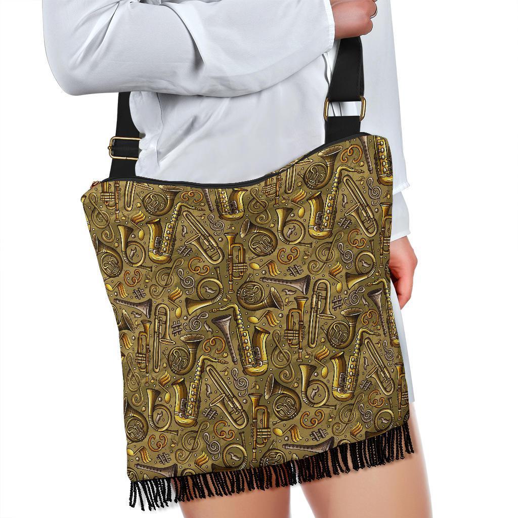 Pattern Print Trumpet Crossbody bags-grizzshop