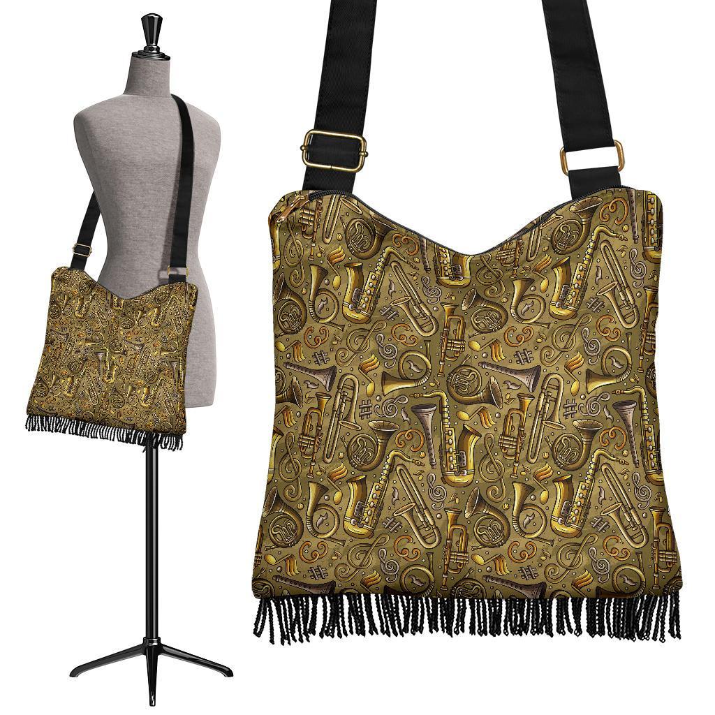 Pattern Print Trumpet Crossbody bags-grizzshop