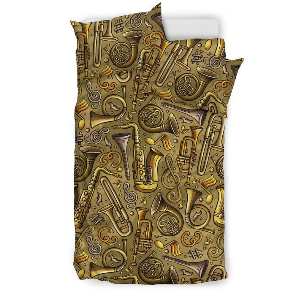 Pattern Print Trumpet Duvet Cover Bedding Set-grizzshop