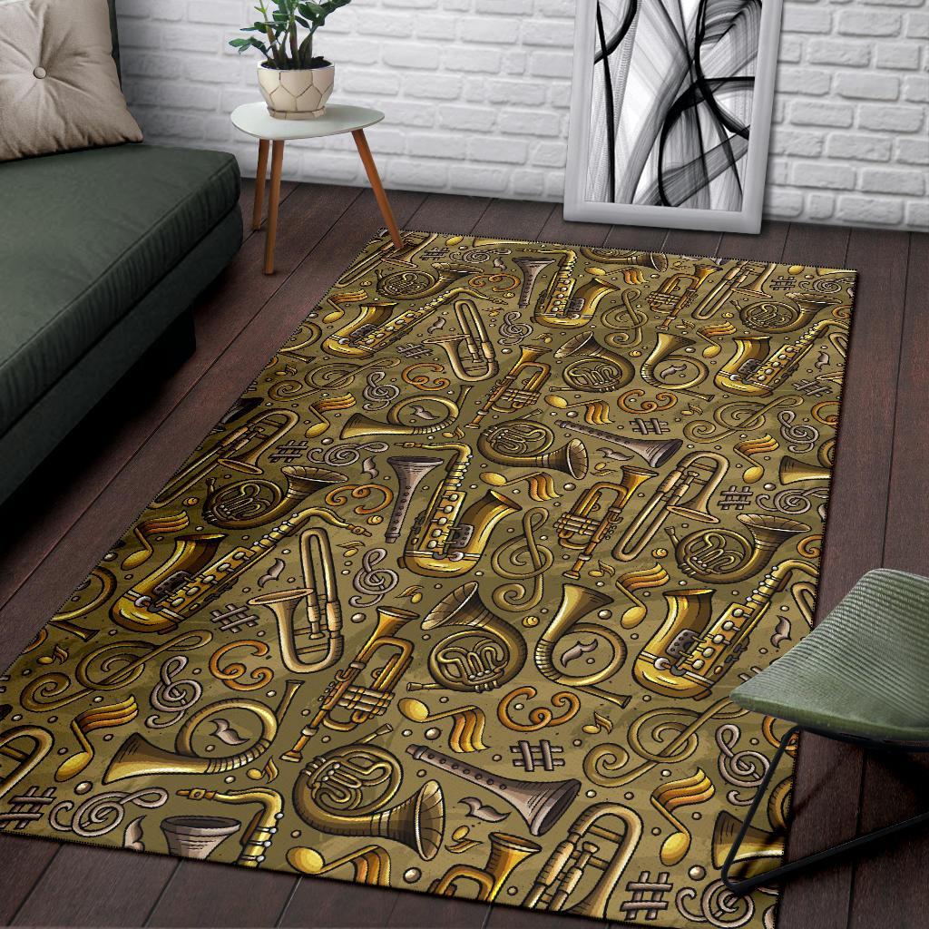 Pattern Print Trumpet Floor Mat-grizzshop