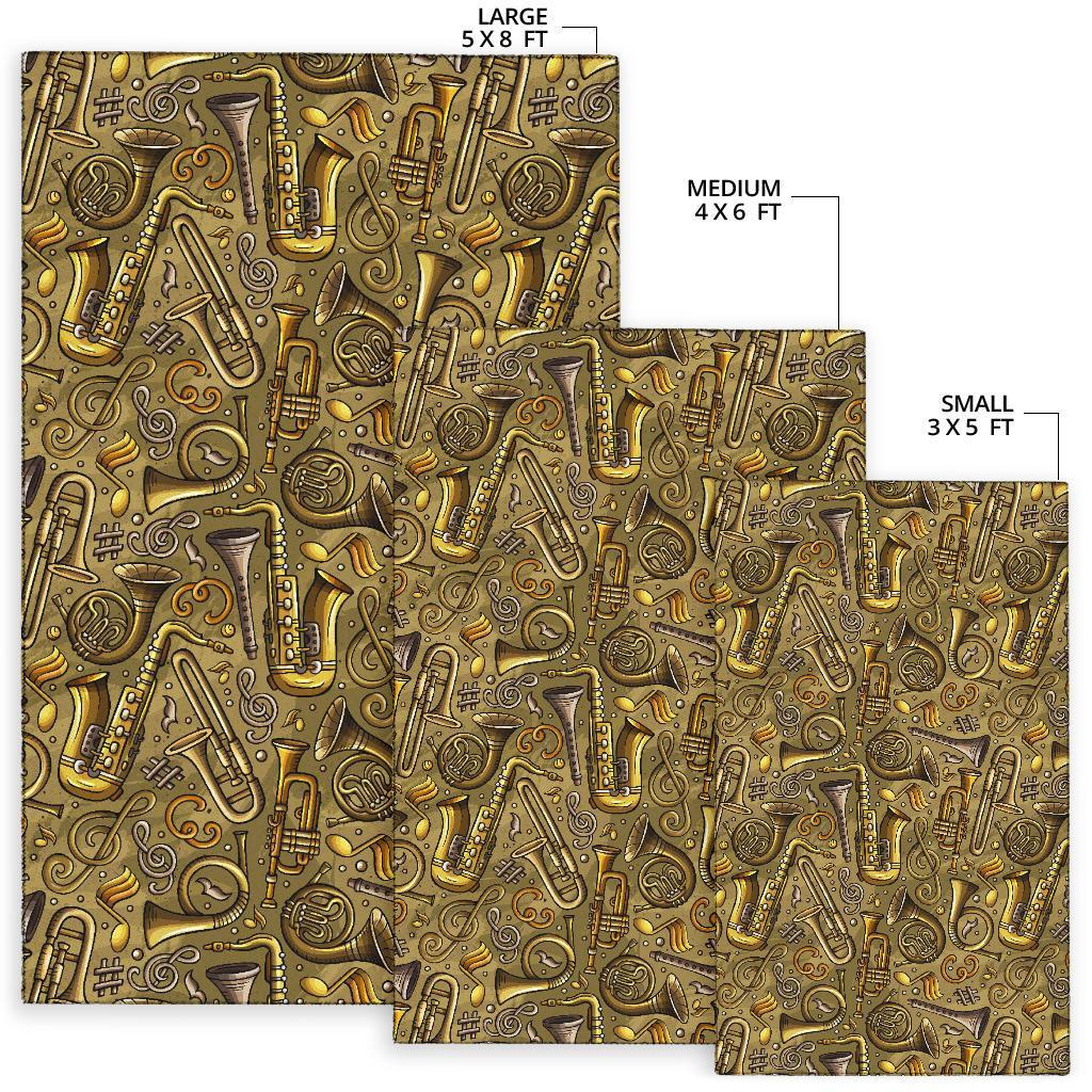 Pattern Print Trumpet Floor Mat-grizzshop