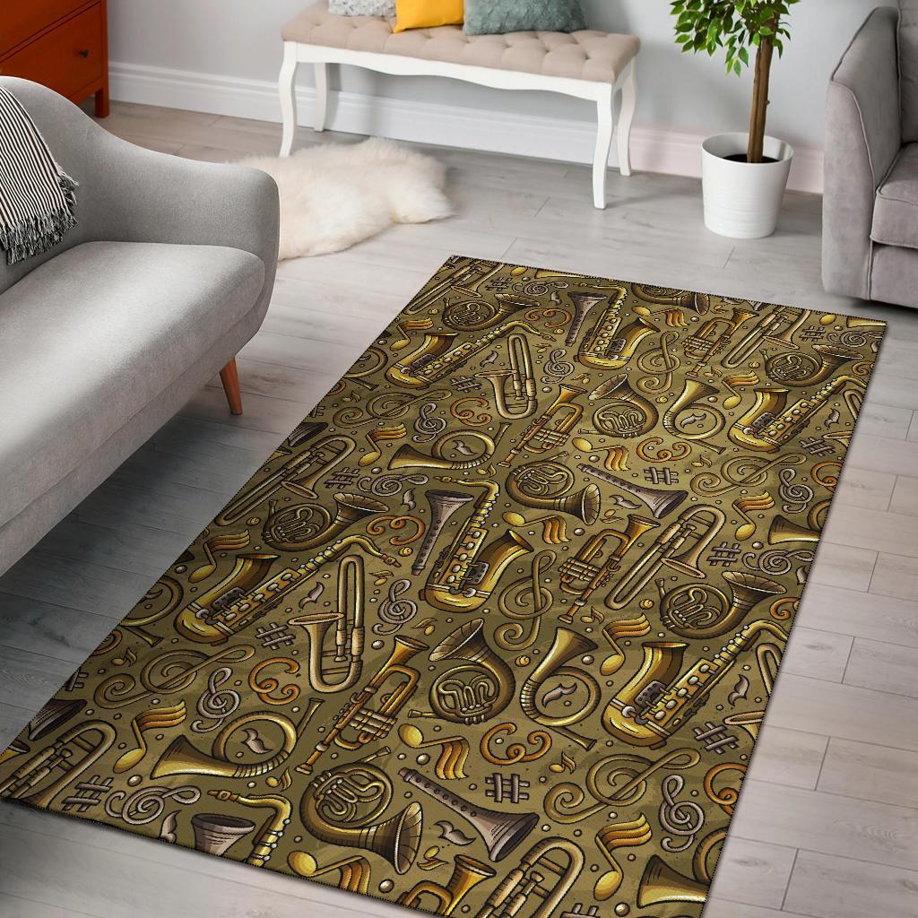 Pattern Print Trumpet Floor Mat-grizzshop