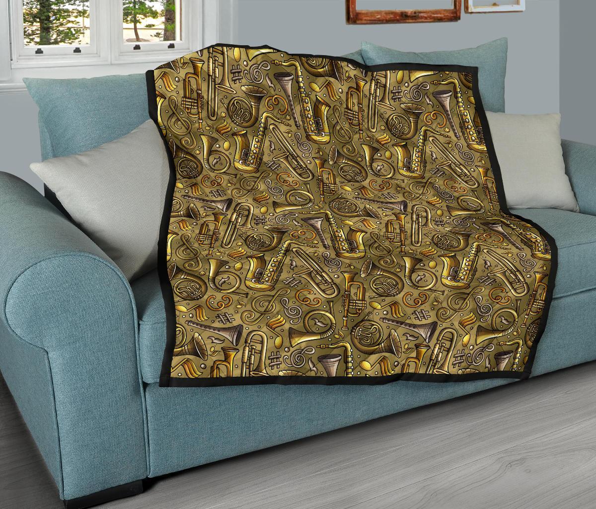 Pattern Print Trumpet Quilt-grizzshop