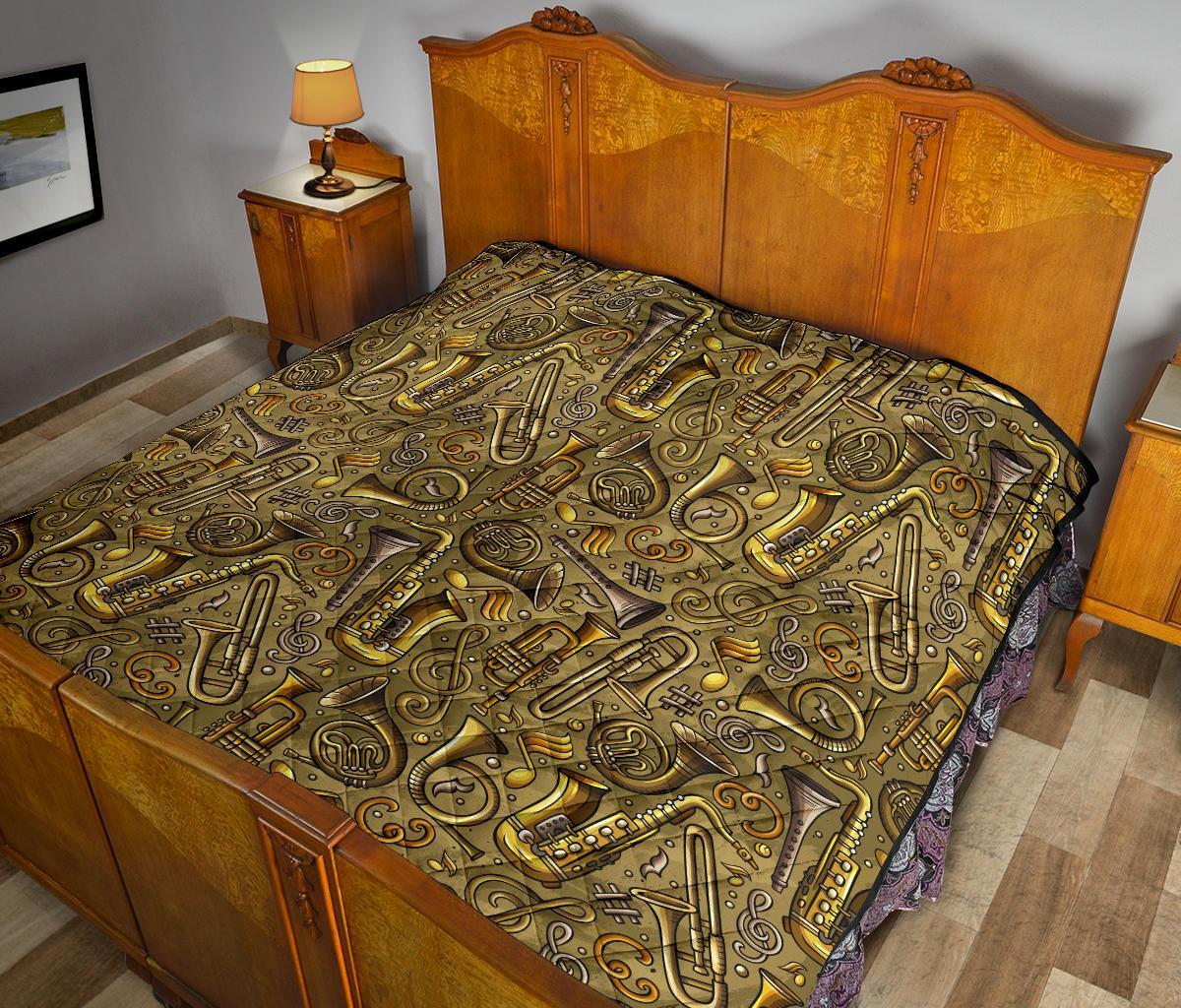 Pattern Print Trumpet Quilt-grizzshop