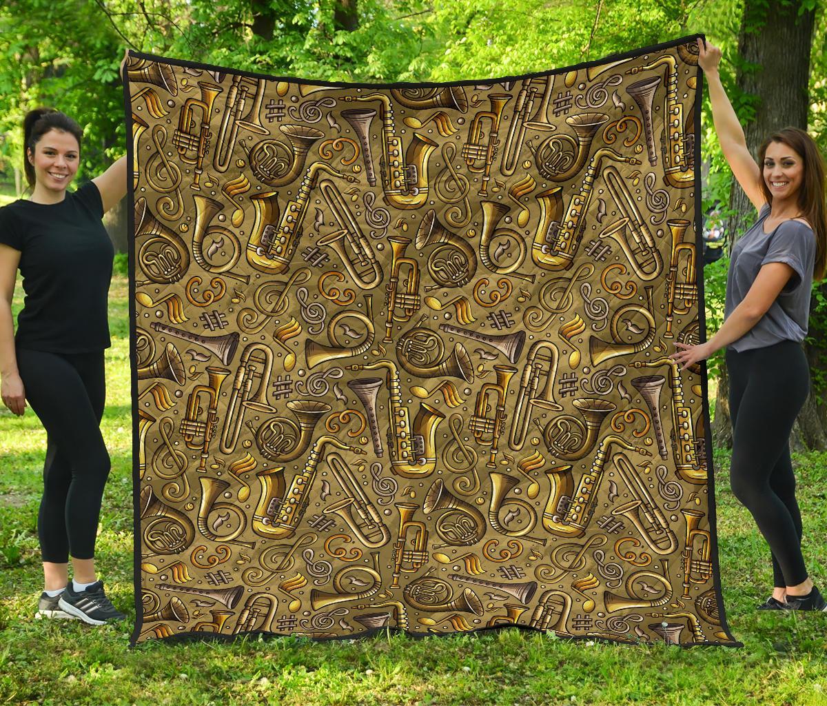 Pattern Print Trumpet Quilt-grizzshop