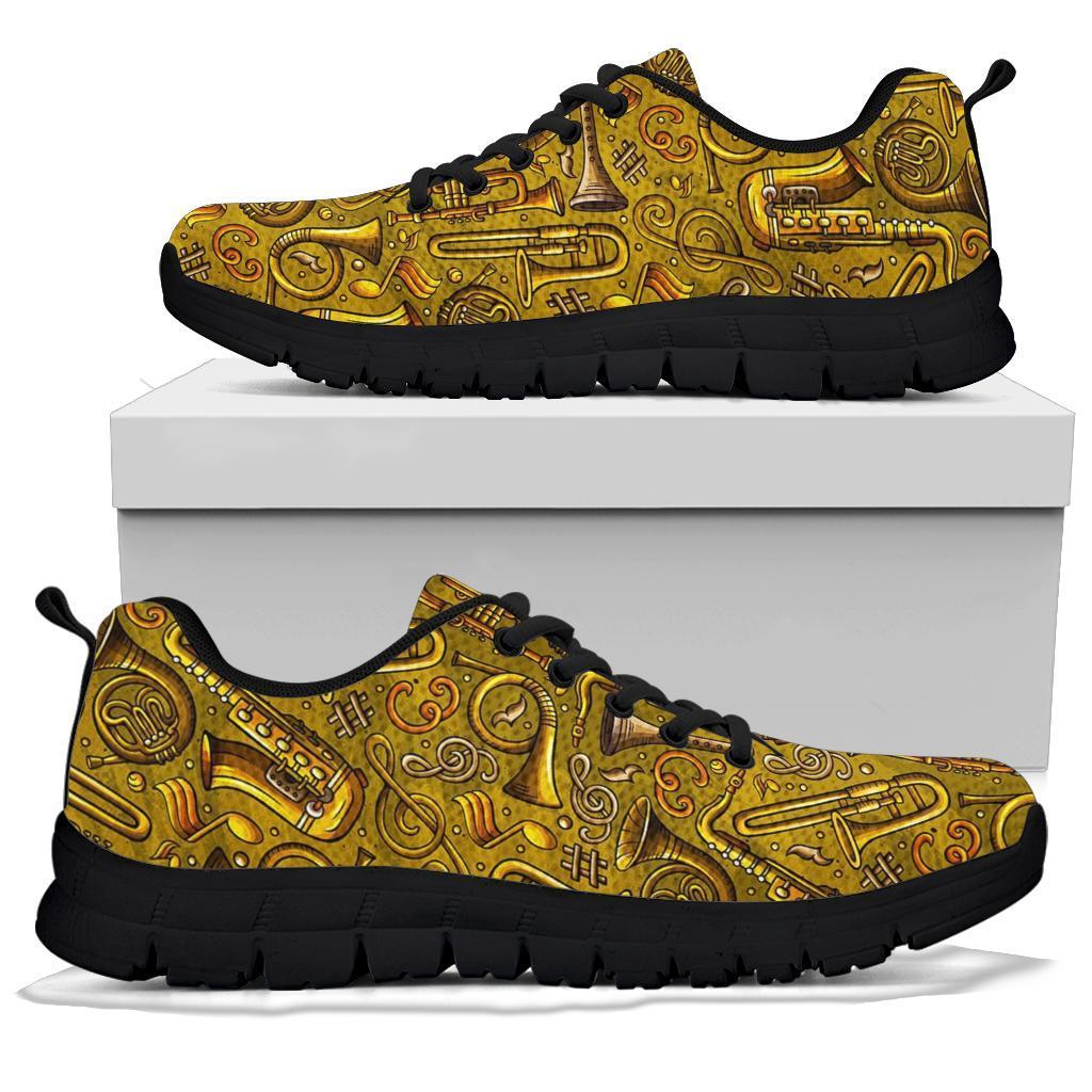 Pattern Print Trumpet Sneaker Shoes For Men Women-grizzshop